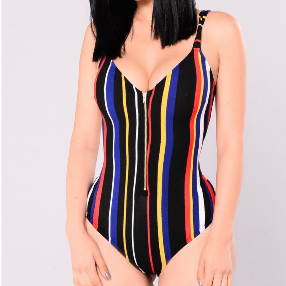 Multi-Colored Tank Bodysuit